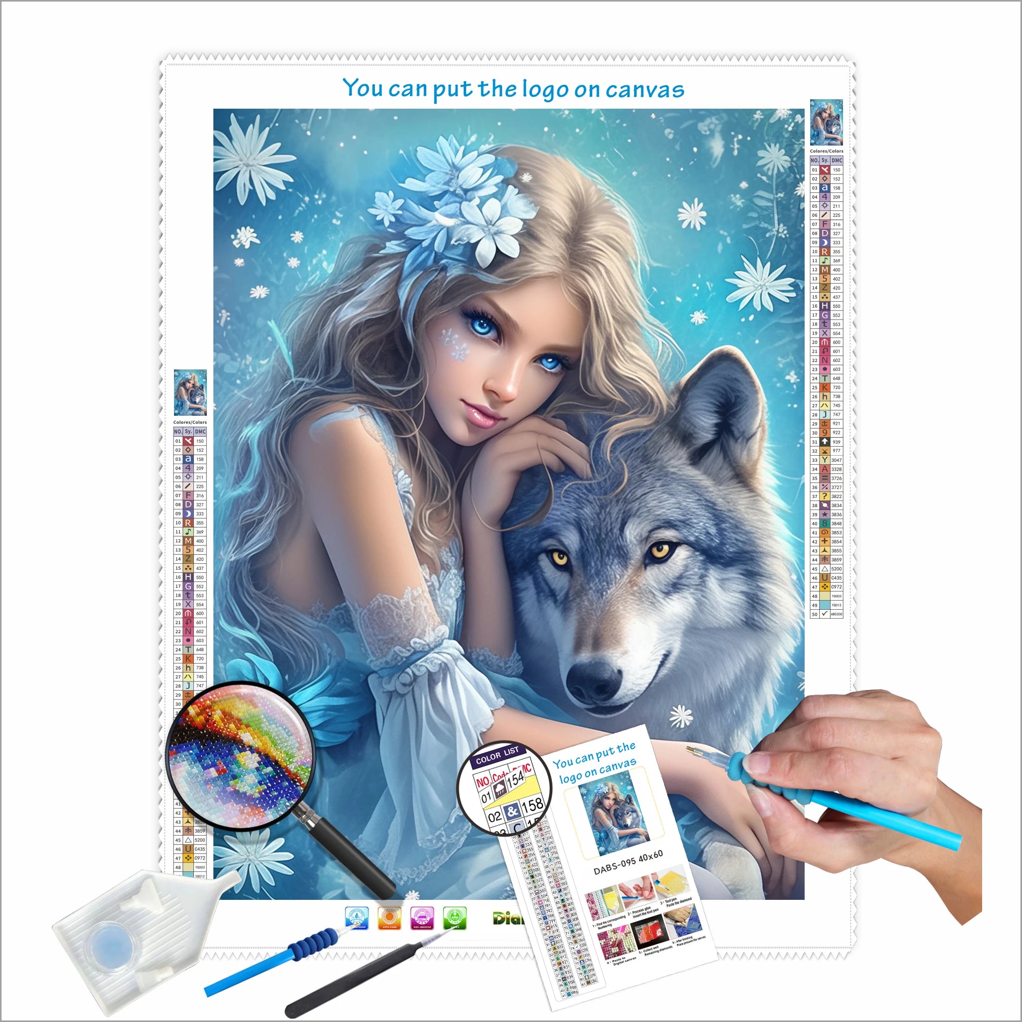 N-2140 DIY Custom 30*40 Diamond Art Paintings Kits Full Drill Round 5D Portrait for Adults Adult Portrait Diamond Paintings