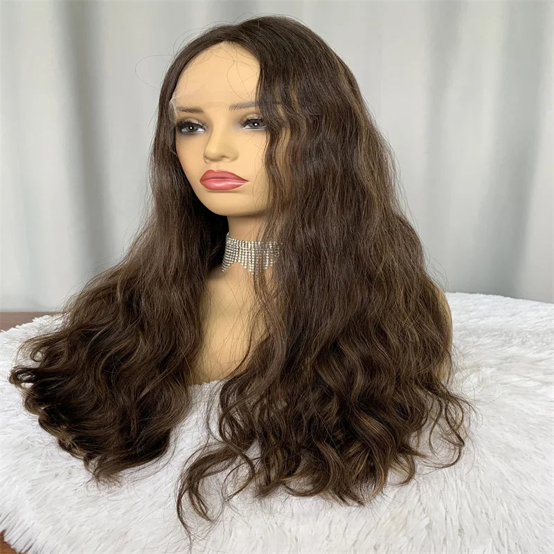 Hot Sale 100% European Remy Hair Lace Front 180 Density Balayage Highlight hd Lace Frontal Braided Hair Wig 23 Inch