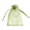 Green Sheer Organza Bags  for Wedding Drawstring Gift Bags With Logo Ribbon Premium Jewelry Pouches Party