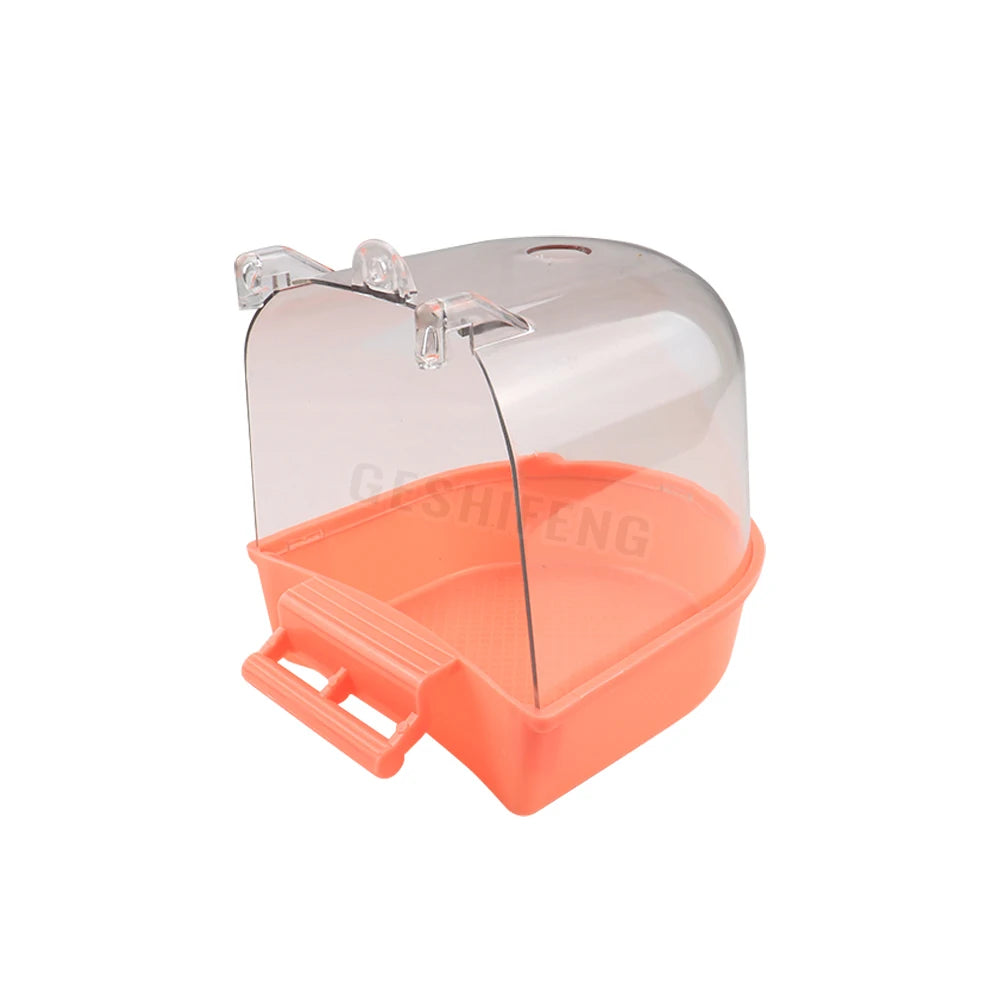 GSF G210107-2 Durable External Half Round Bath Basin Not Easily Faded Plastic Pigeon Poultry Bath Basin for Bathing Bird