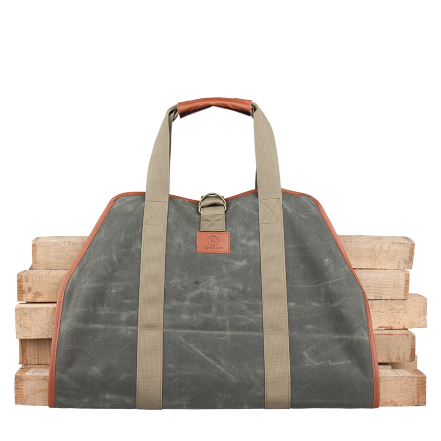 Canvas Firewood Carrier Bag Fireplace Log Tote Bag Camping Outdoor Firewood Storage Bag