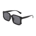 2022 Autumn New Rectangle Large Plastic Frame Sunglasses Black Square Eyewear with UV400 Lenses