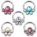 316L Surgical Stainless Steel Nose Hinged Ring Nose Septum Clicker Hoop Ear Tragus Ring Body Piercing Jewelry for Wedding