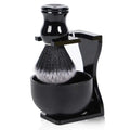 Hot Selling Men's Shaving Brush Kit Vegan Haircare with Acrylic Stand and Steel Bowl Men's Beard Grooming Care Set