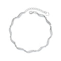 Yaeno Jewelry Wave Charm Bracelet in Pure Silver 925 Seed Design Bracelet Jewelry for Women