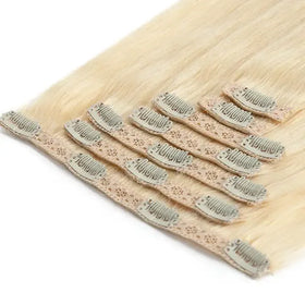 Inice Salon Quality Hair Extensions Brazilian Invisible Clip Ins Bright Blonde Virgin100% Remy Lace Clip in Hair Extension
