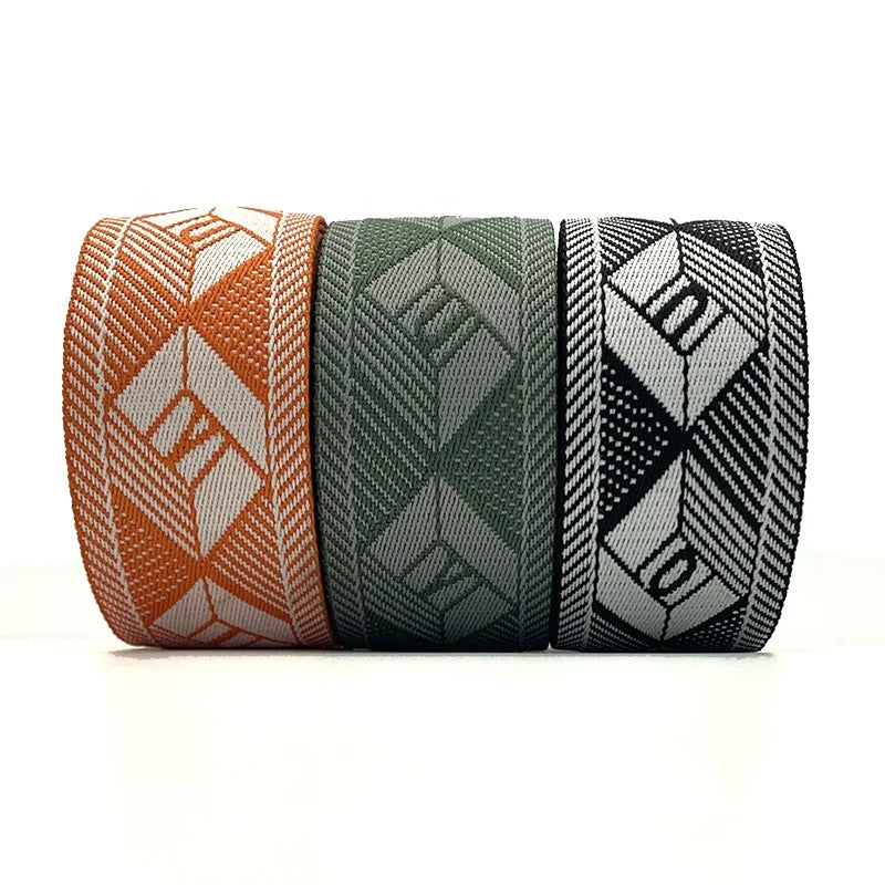 Spot Goods 50mm Polyester Woven logo Jacquard Webbing