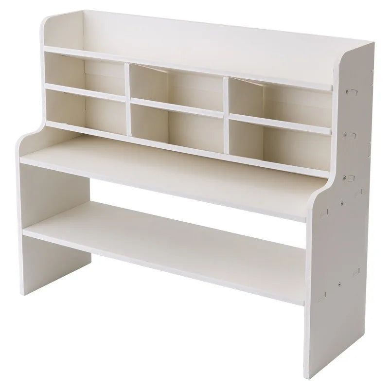 Multi-Layer Multifunction Desk Shelf Plastic Organizer for Students Dormitory Office Room Space Stationery Storage Rack Height