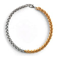 Hip-Hop Style Two Tone Chunky Gold Chain Necklace Fashionable Stainless Steel Accessory