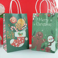 Merry Christmas Paper Gift Bags for Christmas Snack Clothing Present Box Packing Xmas Party Favor Bags