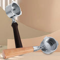Wooden Espresso Coffee Tools Stainless Steel Basket and Bottomless Coffee Portafilter 51mm Wooden Handle for Coffee