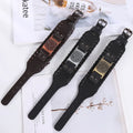 Black Leather Bracelet Vegvisir Compass Nordic Runes Leather Wristband Bangle Viking Bracelet for Men