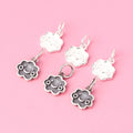 Smile Face Cloud Charm 925 Sterling Silver Cute Smile Cloud for Jewelry Findings Supplier 10mm