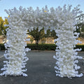 Handmade White Silk Artificial Rose Customized Wedding Arch Flowers Backdrop for Wedding & Valentine's Day Decorations