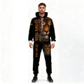 Fitspi Wholesale Men's Personalized Double Zipper Hoodie Color Contrast Long Sleeve Sweater Custom Logo Pullover