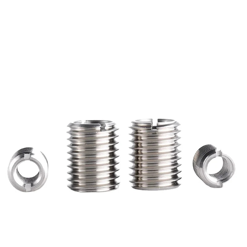 Self Tapping Threading Insert Wooden Furniture Hollow Screw Sleeve M8 Internal Thread M10 External Thread