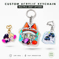 CNAWO Hot Selling Custom UV Printing Logo Cartoon Acrylic Digital Photo Anime Keychain Pendant Charms Accessories Gifts Fashion