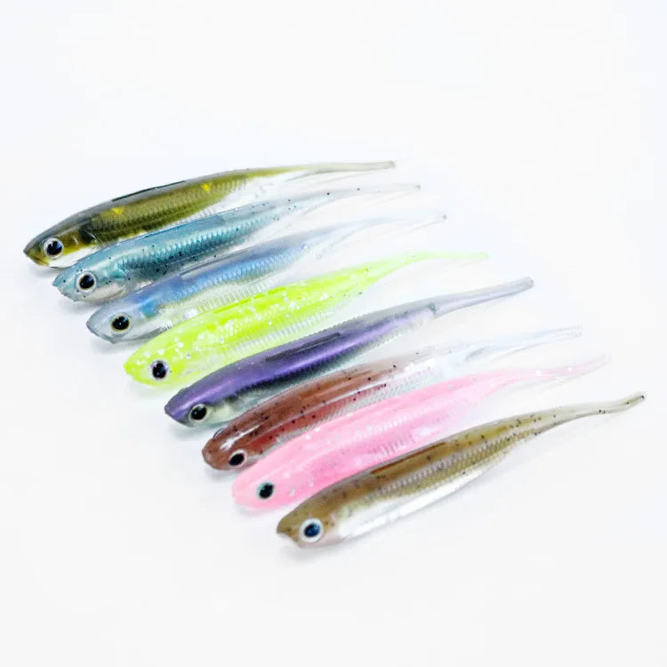 Selco Split Tail Vivid No Sinker Rig Panfish Artificial Baits Minnow Fishing Lure Soft Johncoo Plastic Lures