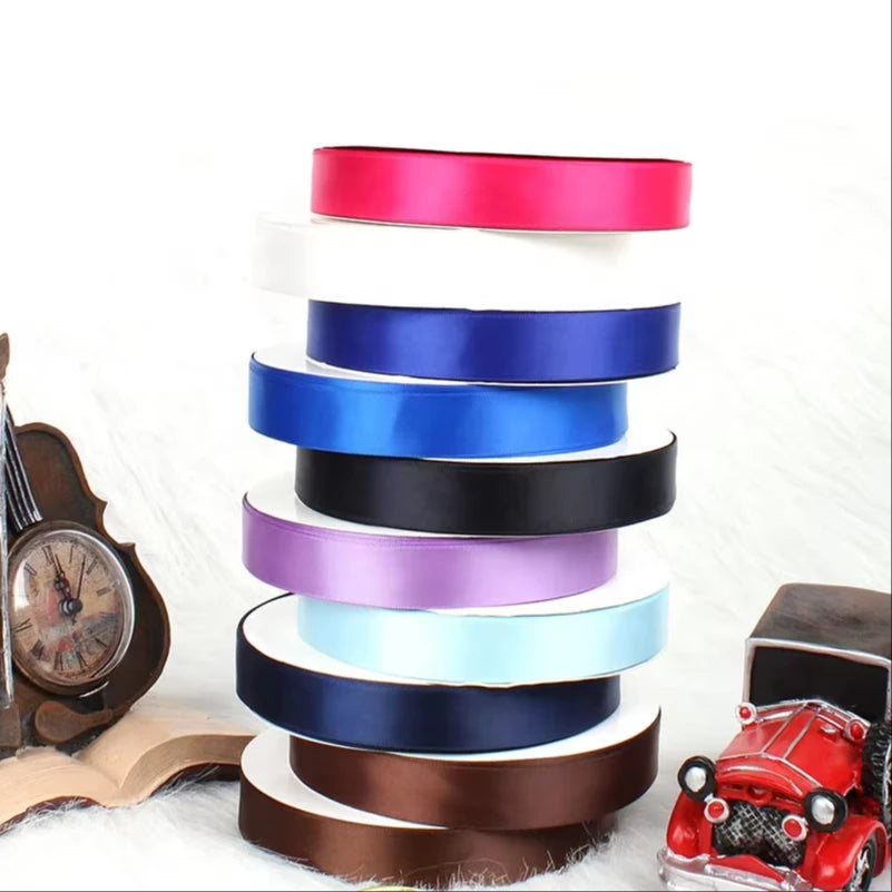 Factory Wholesale Solid Color for Flowers Bouquet Florist Ribbons 100% Polyester Ribbon Manufacturer  Supplies Satin Ribbon
