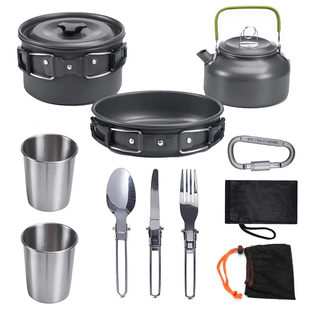 YWSPCE-WC005 Outdoor Tableware Camping Cookware Set Camping Cooking Set for Hiking and Outdoor