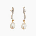 LOZRUNVE Custom 925 Silver Jewelry Classic Diamond Freshwater Pearl Drop Earring
