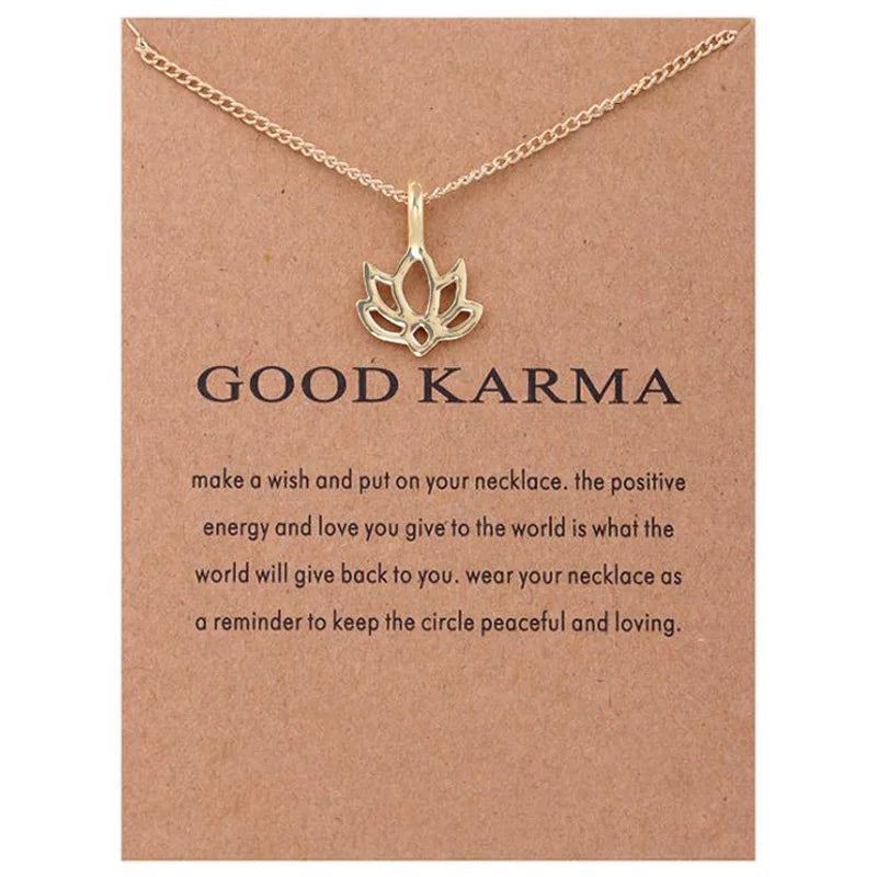 SC Fashion Gold Plated Necklace Trend Lucky Flower Necklace Hollowed Out Lotus Pendant Necklace for Women Gift
