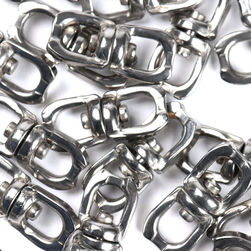Hysun Heavy Duty Fishing Tackle Accessories Saltwater 3H 4H 5H Bulk Fishing Swivels Connector Stainless Steel Course Swivels