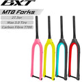 BXT NEW Super Light 27.5er Carbon MTB Fork 9mm Tapered Bicycle Fork 29 Mountain Bike Disc Brake Carbon Fork Bicycle Parts