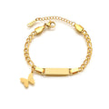 Diy Children Jewelry Custom Name bar Bracelet 18k Gold Plated Stainless Steel Custom Metal Name Plates Jewelry