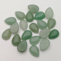Huiying New Top Watermelon Cabochon Loose Gemstone Silver Jewelry Making Stone Handmade Green Aventurine Jade 10*14mm Cabochon Crafts