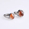 Wholesale Natural Crystal Stone Adjustable Ring Natural Cheap Green Phantom Rings Crystal Stone Ring