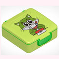 Classic Style Square Single Layer Bento Box Leakproof Compartment Adult Kids Lunch Box Plastic Food Storage Containers Sauce Cup
