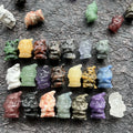 Natural Crystal  Santa Claus Green  Aventurine Rose Clear Quartz Santa Claus for Christmas Decoration