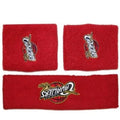 Hot Selling Promotional Red Cotton Terry Eco-friendly & Recycled Fashion Sport Embroidery Sweatband & Headband
