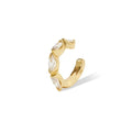 LOZRUNVE Sterling Silver 925 Gold Plated Not Piercing Marquise Zircon Ear Cuff Earring Jewelry