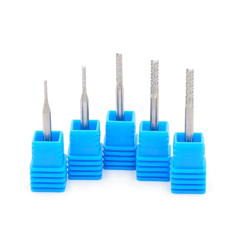 CHENGZHEN HRC55 Corn End Mill 3.175mm Shank - High Precision â‰¤0.005mm 2-Flute RoHS Certified PCB Router Bit
