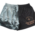 Factory Direct Customised Logo Mid Waist 100% Polyester Digital Printed Two Tone Sport Footy Rugby Outdoor Mens Mesh Shorts