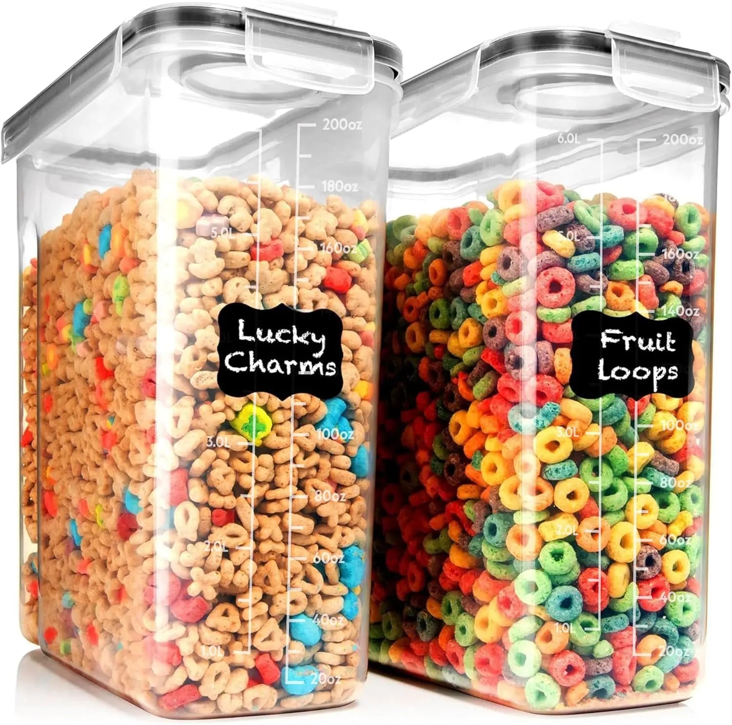 OWNSWING 2 Pack  EXTRA Large Airtight Food Storage Cereal Containers for Bulk Food Storage BPA-Free Pantry Organization