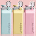 Sports Collapsible Silicone Water Bottle 600ml Leak-Proof Foldable Roll-up Design Easy Carry Minimalist Style