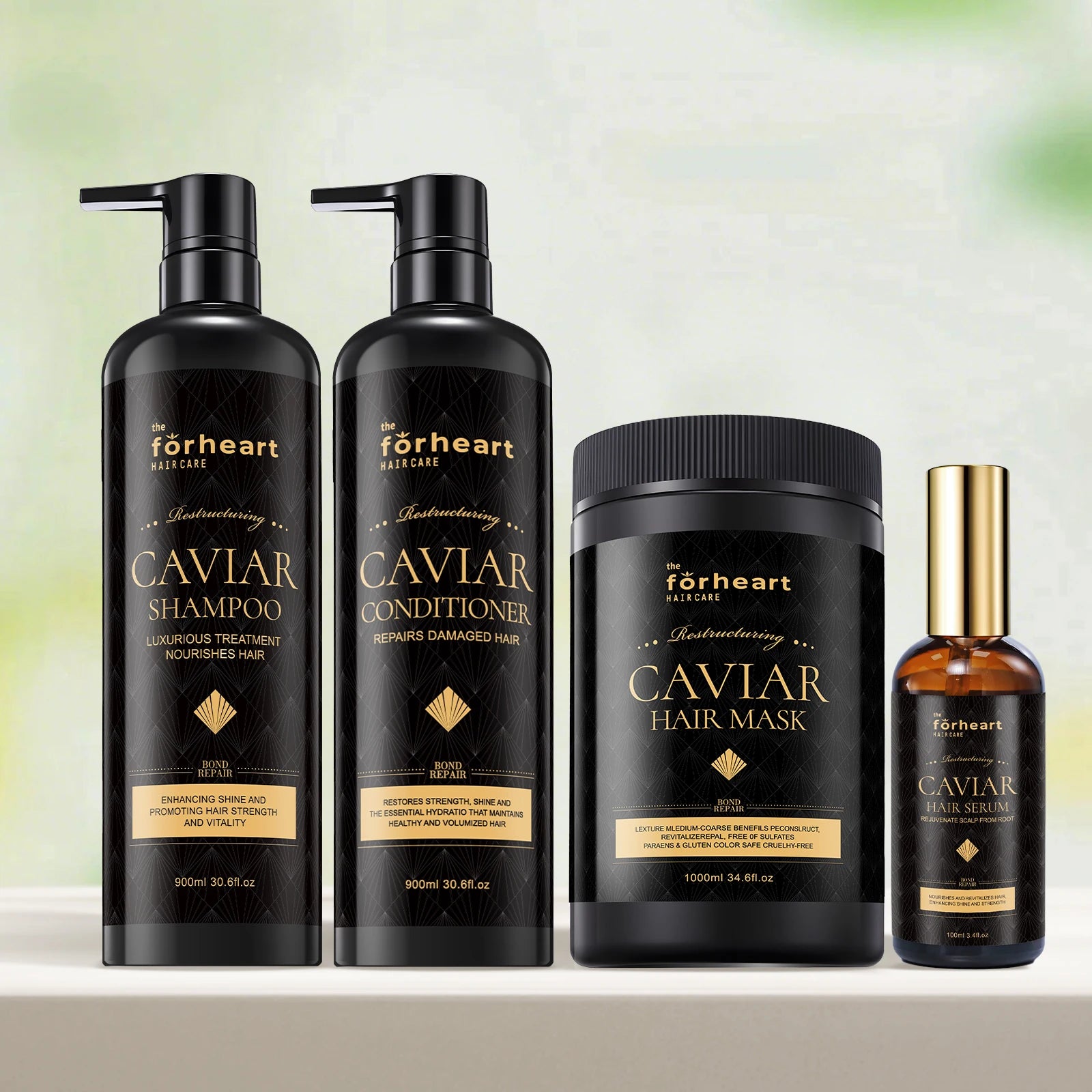 FORHEART Nourishing Rice Hair Care Sets Shampoo and Conditioner for Hair Growth Oil Control and Repair Damaged Hair