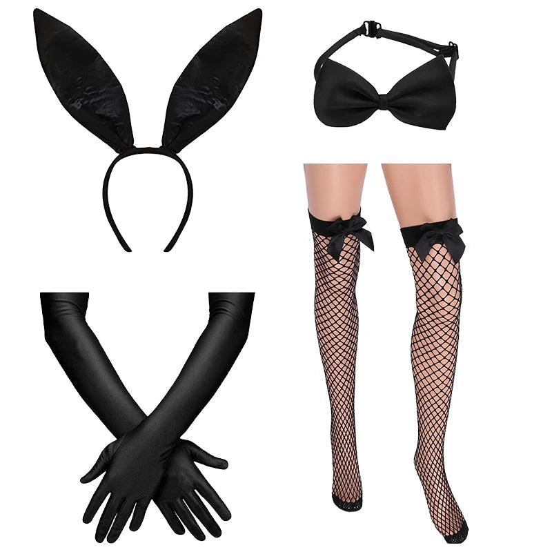 Easter Hair Band Gloves Bow Tie Socks Four Piece Set