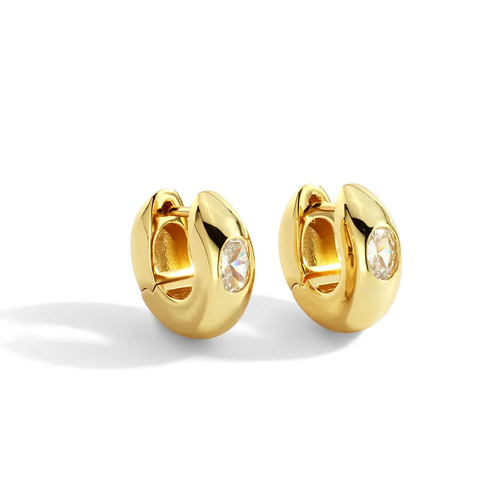 High Quality Earrings Hoop Jewelry 18k Gold Plated Stud Earring for Women