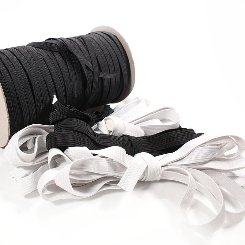 Silicone Rubber Elastic Tape Braid Knitting Elastic Band Polyester Woven Sewing Elastics Webbing