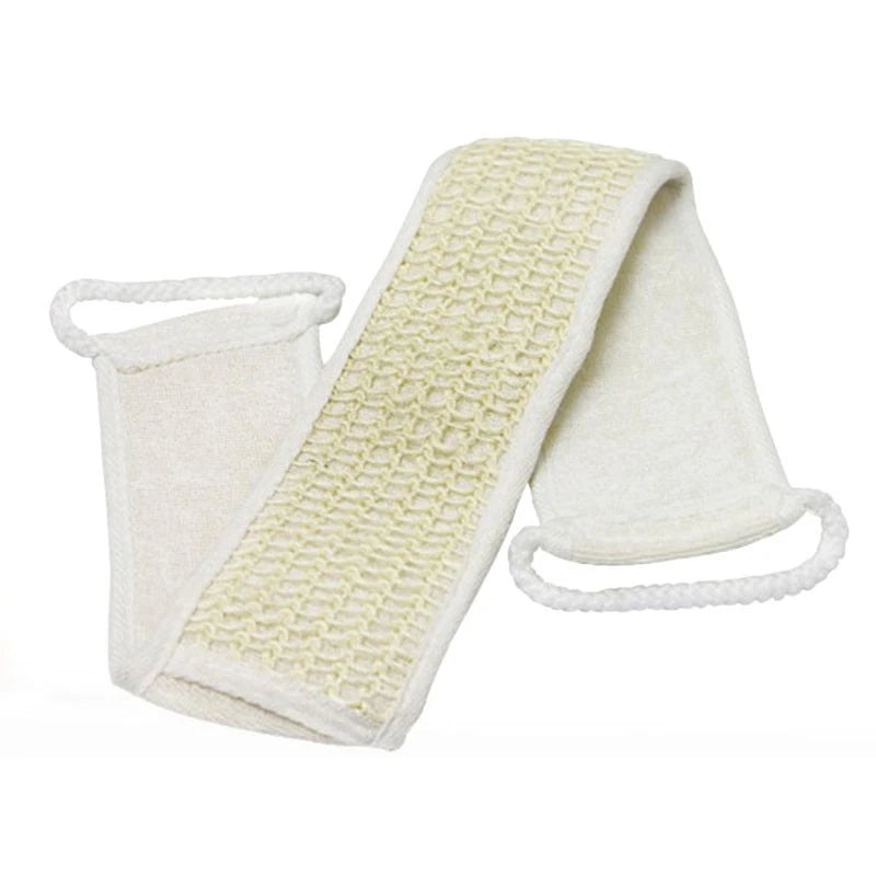 Natural White Loofah Belt Scrubber Sponge Spa Bath Body Skin Cleaning Tool for Massage Smell Removal Dehumidification