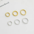 Fit 6mm 8mm 10mm Beads 925 Sterling Silver Hollow Twist Round Frame Bezel for Crystal Gemstone Jewelry Making Bezel