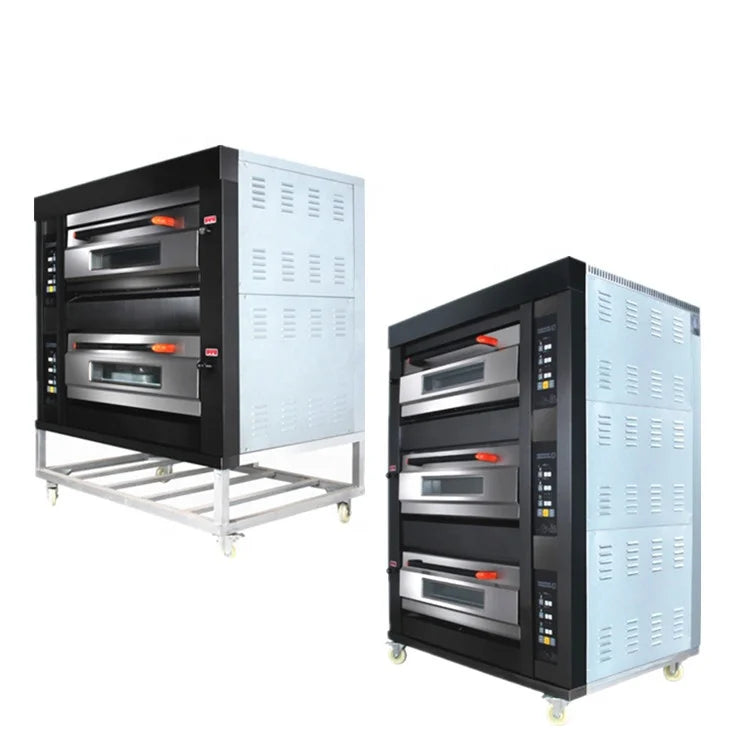 Automatic Gas Bread Pizza Convection Oven French Baking Rotary Rack Oven