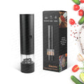 USB Rechargeable Electric Grinder Automatic Adjustable Plastic Metal Mill for Pepper & Sea Salt Bottle Packing Battery Box