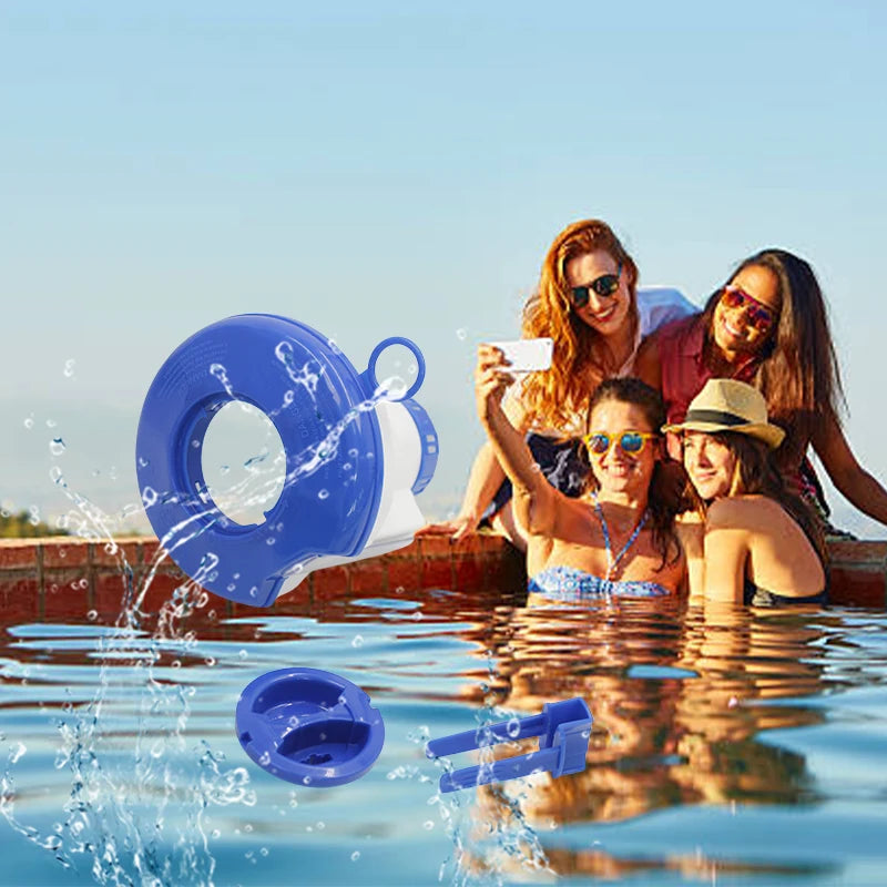 Factory Wholesale PP Plastic Above Ground Floating Pool Chemical Chlorine Dispenser With Built-in Thermometer