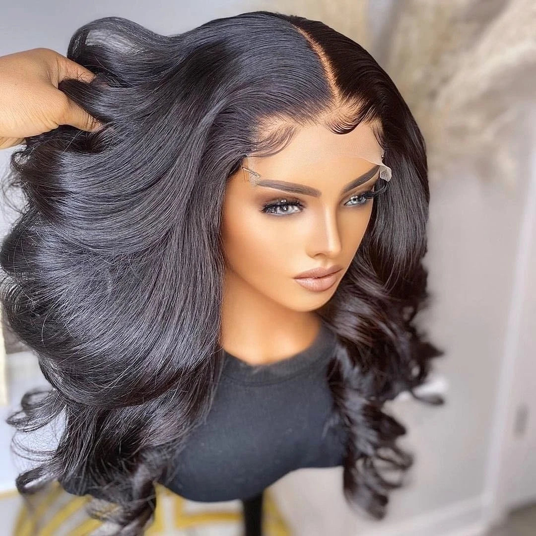 Invisible Knots Natural Color Virgin Brazilian Cuticle Aligned Human Hair 5*5 HD Lace Frontal Closure Wigs