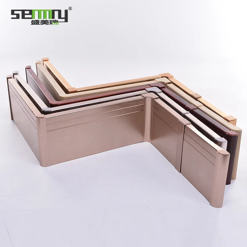 Modern Hotel Use Brushed Aluminum Alloy Baseboard Wall Skirting Board with Fast Delivery